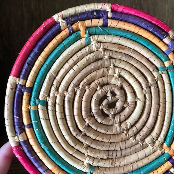 Vintage Mexican Straw Trivet - Picture 3 of 5